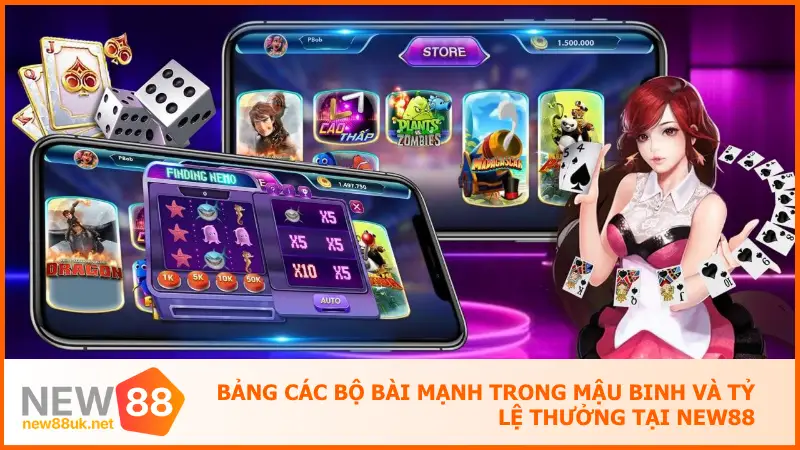 Tựa Game Mậu Binh New88 Thử Tài Xếp Bài, Gặt Lộc Như Mơ 4 Bảng các bộ bài mạnh trong mậu binh và tỷ lệ thưởng tại New88