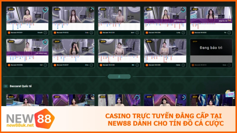 Casino trực tuyến đẳng cấp tại NEW88 dành cho tín đồ cá cược
