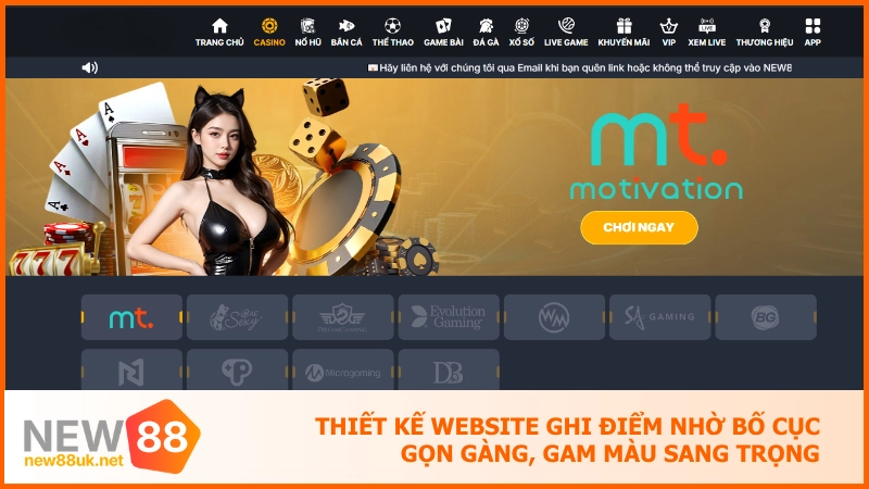 Thiết kế website ghi điểm nhờ bố cục gọn gàng,  gam màu sang trọng