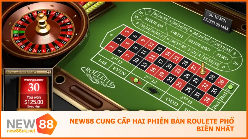 Roulete New88 - Vòng Quay Định Mệnh Dẫn Lối Vinh Quang 3 New88 cung cấp hai phiên bản roulete phổ biến nhất