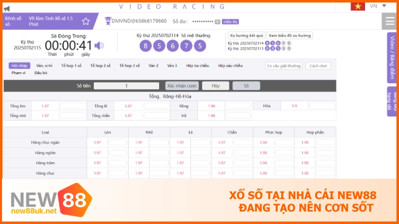 Xổ Số tại nhà cái NEW88 đang tạo nên cơn sốt